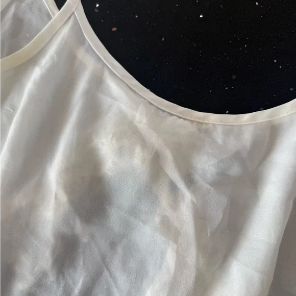 White Crochet Fringe Tank Top - Picture 6 of 8